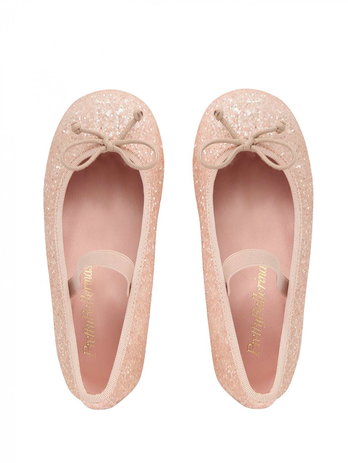 Туфли с блеском и бантом Pretty Ballerinas  –  Обтравка3  – Цвет:  Розовый