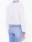 Свитшот из комбинированной ткани с принтом Love Moschino  –  МодельВерхНиз1