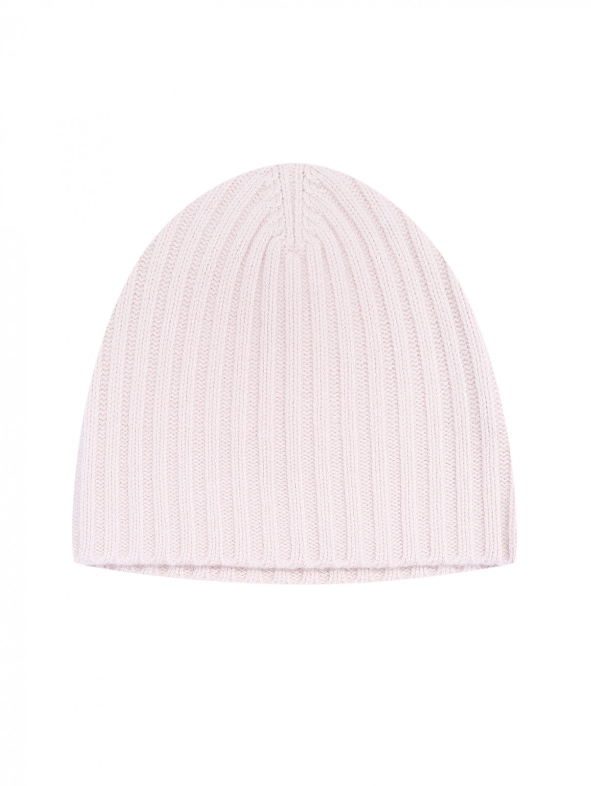 Однотонная шапка из кашемира Allude  –  Общий вид  – Цвет:  Розовый