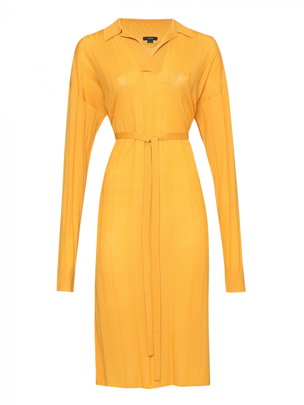 Платье-миди из шерсти Joseph  –  Общий вид  – Цвет:  Желтый