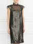 Платье-миди декорированное сеткой Alberta Ferretti  –  Модель Верх-Низ
