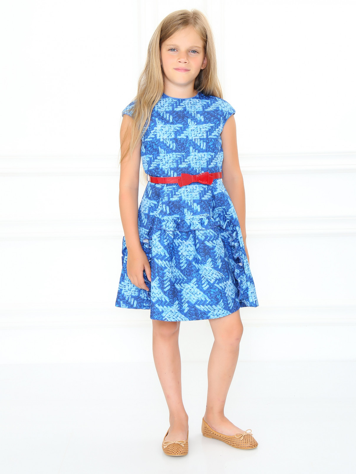 Платье с узором в комплекте с ремешком MiMiSol  –  Модель Общий вид  – Цвет:  Узор