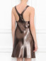 Платье на бретелях из шелка цвета металлик Alberta Ferretti  –  МодельВерхНиз1