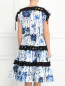 Платье из хлопка с цветочным узором Jean Paul Gaultier  –  Модель Верх-Низ1