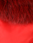 Укороченная куртка на молнии на подкладе из меха кролика с мехом лисы на воротнике Yves Salomon  –  Деталь