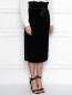 Бархатная юбка из шелка с бахромой Alberta Ferretti  –  МодельВерхНиз