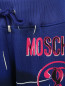 Брюки на кулиске из смешанного хлопка с принтом Moschino Couture  –  Деталь