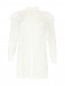 Блуза из льна свободного кроя с декоративной кружевной отделкой Alberta Ferretti  –  Общий вид