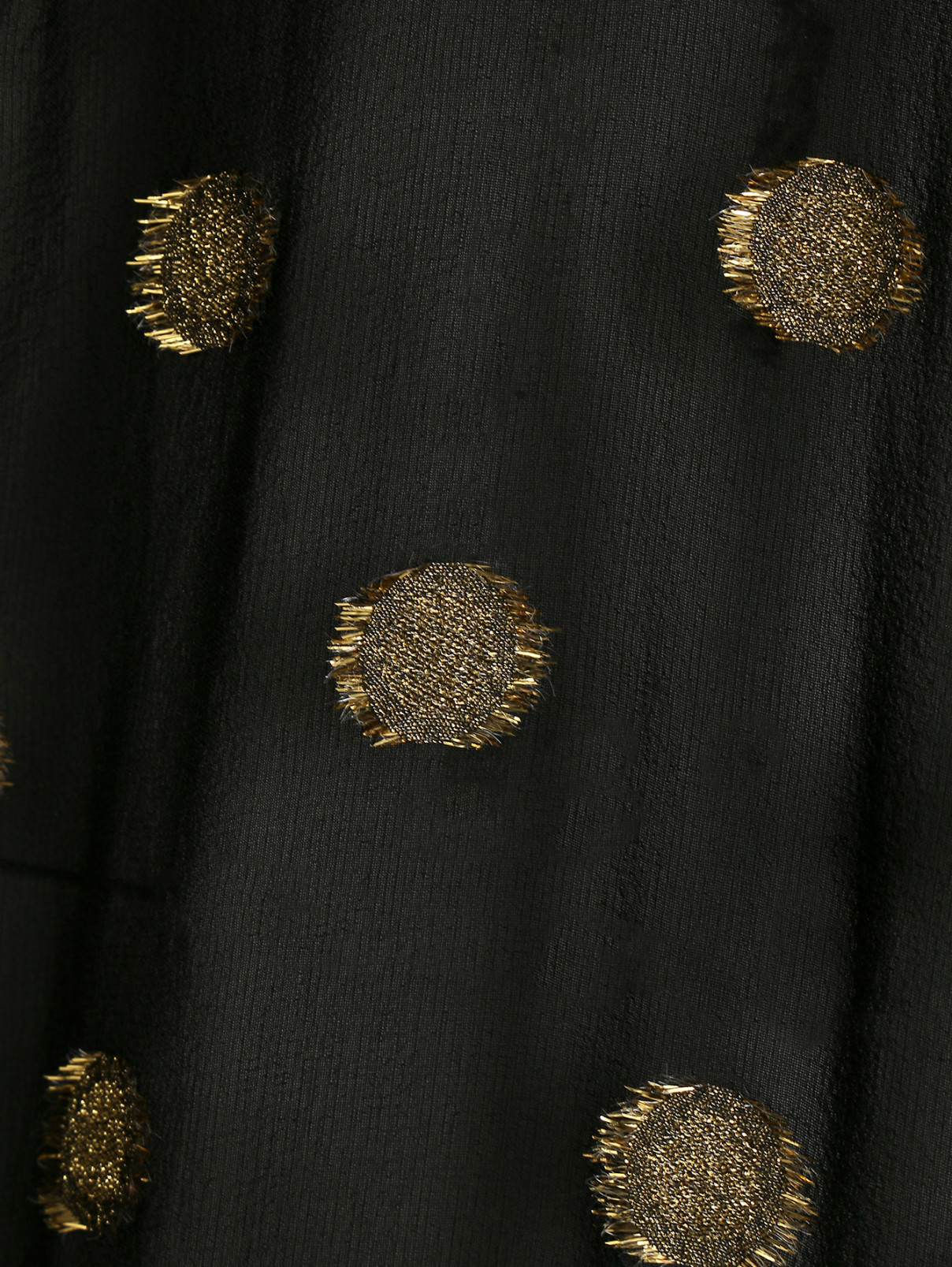 Платье из шелка с короткими рукавами Temperley London  –  Деталь  – Цвет:  Черный