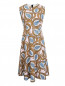 Платье из хлопка с растительным рисунком Marni  –  Общий вид