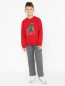 Хлопковый свитшот с вышивкой Il Gufo  –  МодельОбщийВид