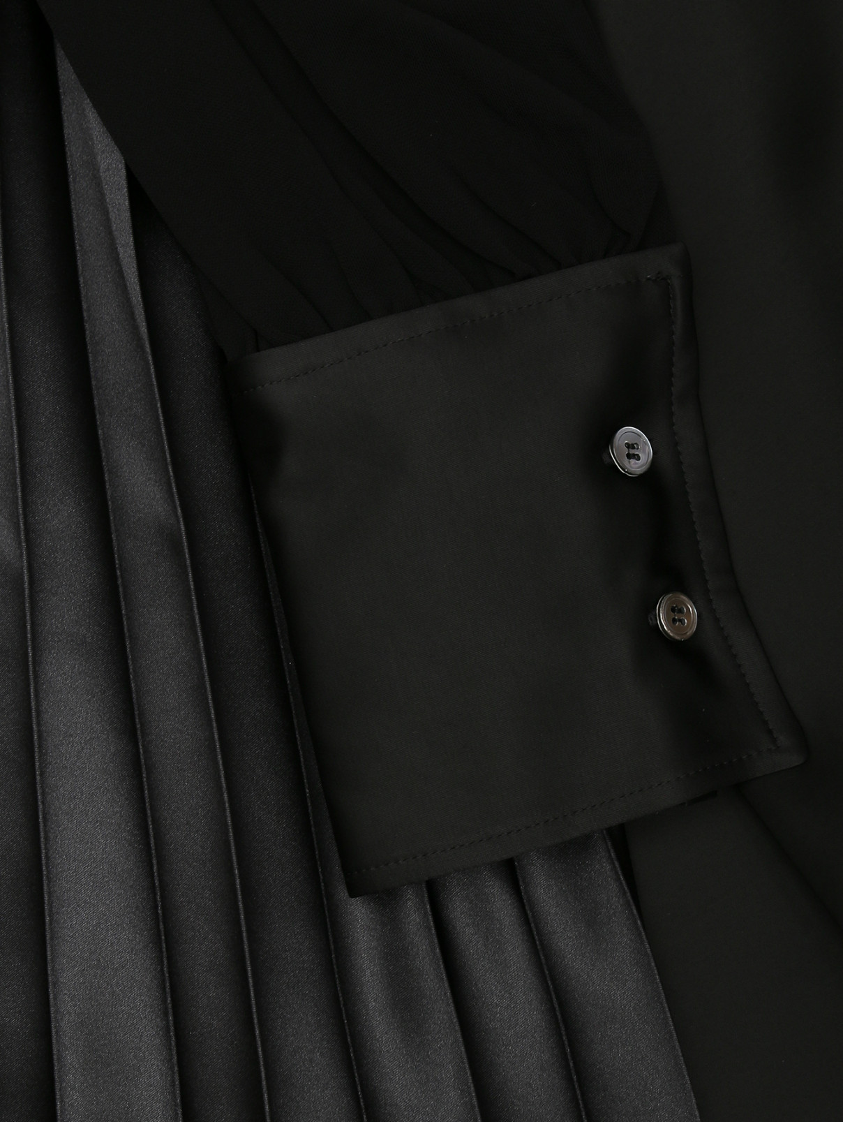 Платье однотонное из вискозы J.W. Anderson  –  Деталь  – Цвет:  Черный