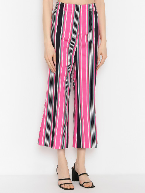 Брюки из смешанного хлопка с узором Weekend Max Mara - МодельВерхНиз