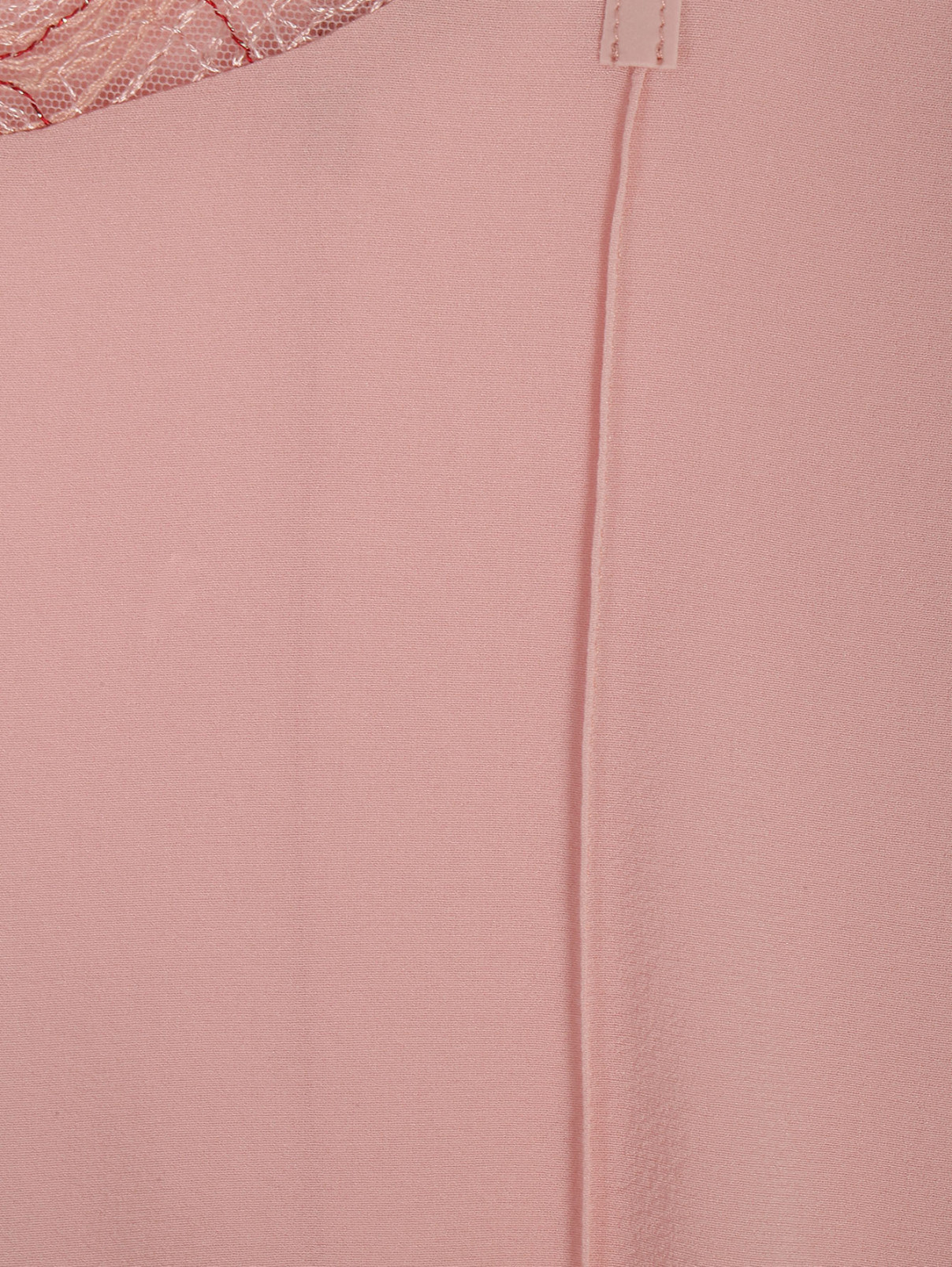 Брюки шелковые с кружевом La Perla  –  Деталь  – Цвет:  Розовый