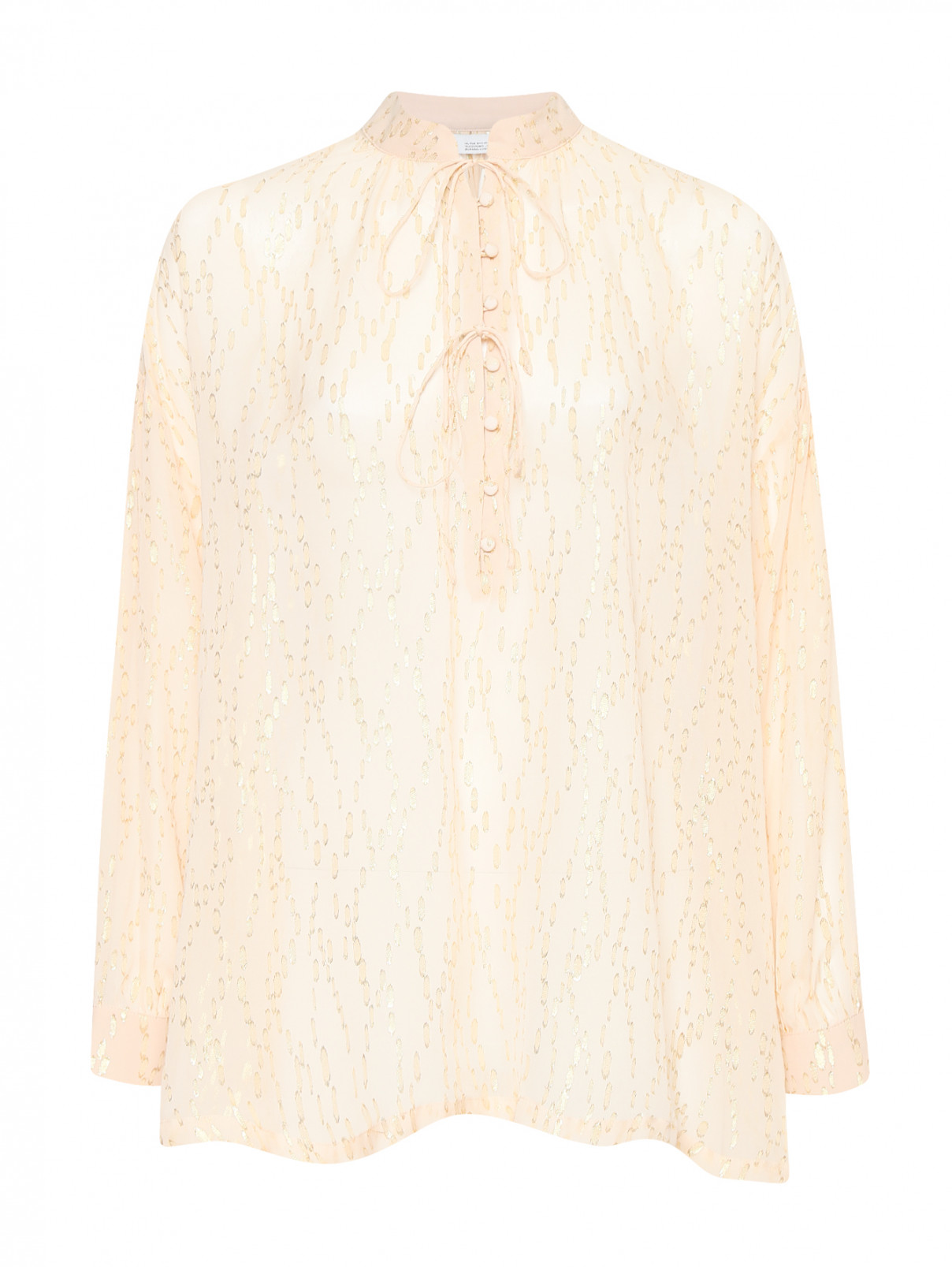 Блуза из шелка свободного кроя Iro  –  Общий вид  – Цвет:  Розовый