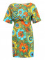 Платье из хлопка с цветочным узором Moschino Couture  –  Общий вид