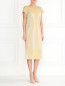 Платье-миди с вставками из бархата Alberta Ferretti  –  Модель Общий вид