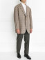 Пиджак однобортный из шерсти с узором "клетка" Luciano Barbera  –  Модель Общий вид