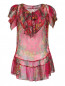 Блуза из шелка с цветочным узором Kenzo  –  Общий вид