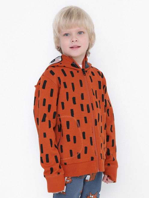 Толстовка на молнии с ушками Stella McCartney kids - МодельВерхНиз