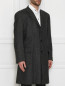 Пальто из шерсти с мелким узором Brooks Brothers  –  МодельВерхНиз