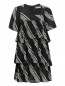 Платье-мини из хлопка с узором "полоска" Sonia Rykiel  –  Общий вид