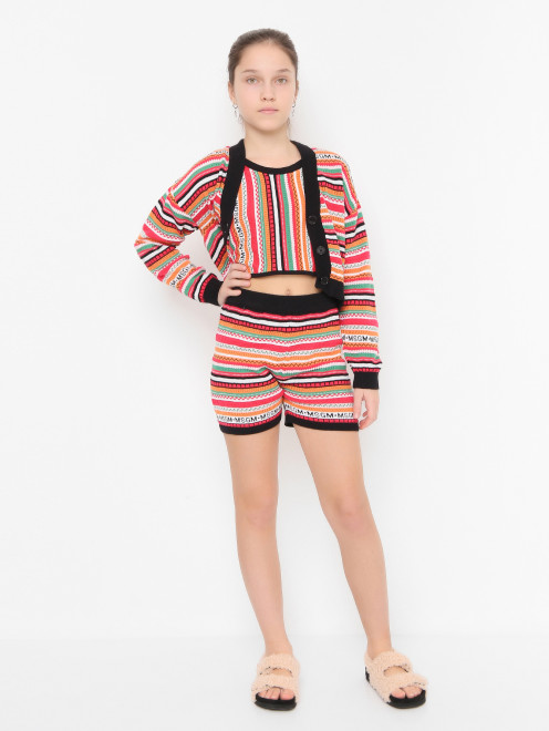 Хлопковый топ в полоску MSGM - МодельОбщийВид