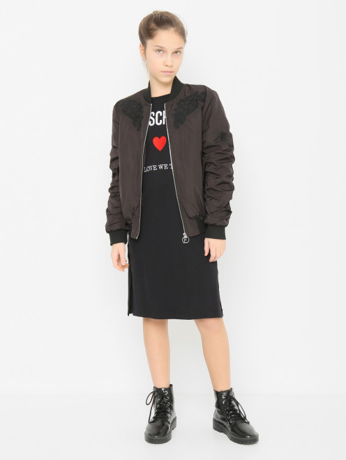 Куртка с вышивкой и карманами Ermanno Scervino Junior - МодельОбщийВид