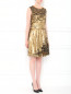 Платье-футляр декорированное пайетками Alberta Ferretti  –  Модель Общий вид