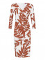 Платье из вискозы с узором Max Mara  –  Общий вид