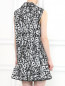 Платье-мини свободного фасона из хлопка с узором Kenzo  –  Модель Верх-Низ1