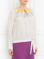 Блуза из шелка с узором Moschino  –  Модель Верх-Низ