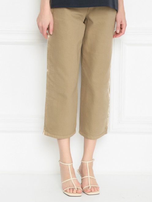 Укороченные джинсы из хлопка свободного кроя Weekend Max Mara - МодельВерхНиз
