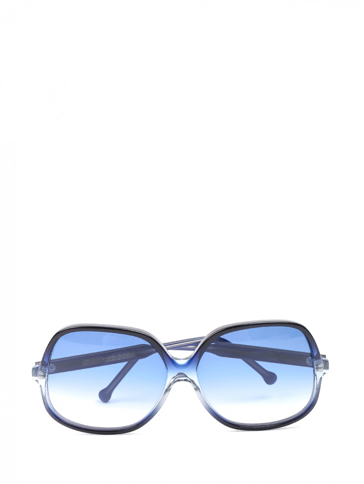 Солнцезащитные очки в пластиковой оправе Cutler and Gross  –  Общий вид  – Цвет:  Синий