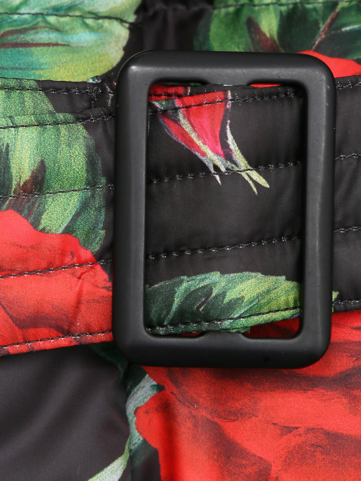 Пуховое пальто с цветочным узором Dolce & Gabbana  –  Деталь  – Цвет:  Узор