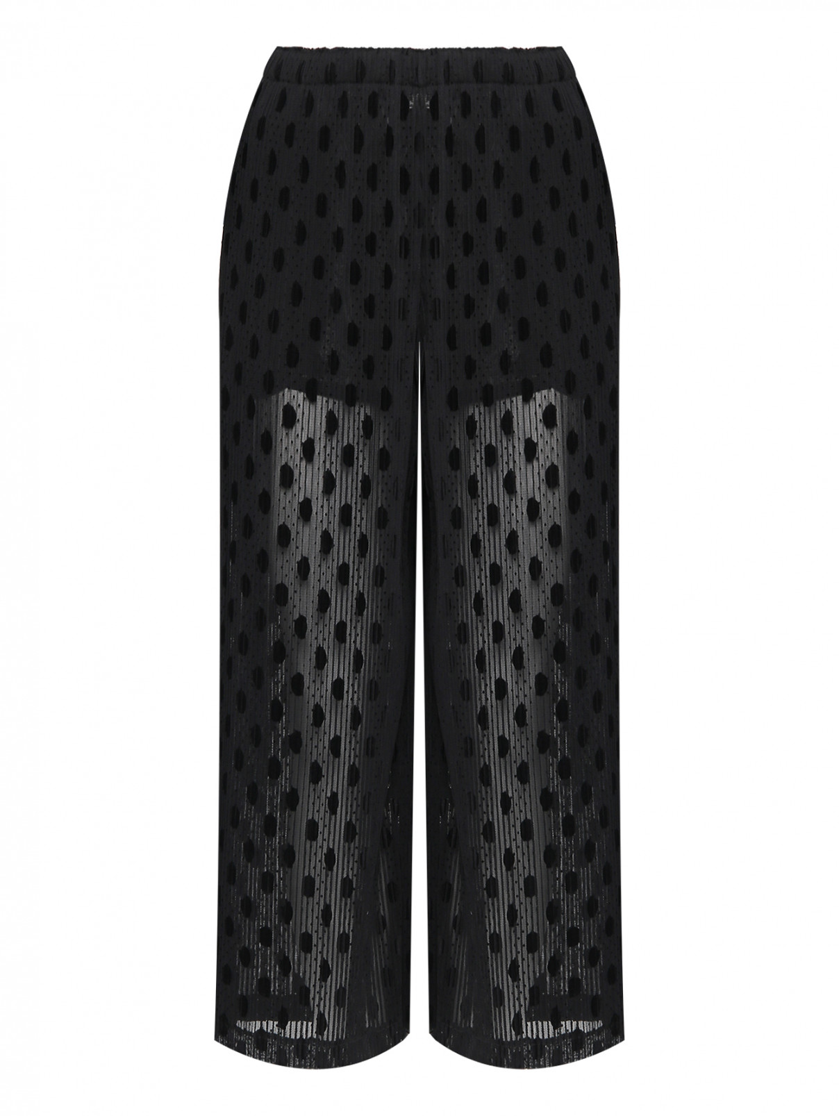 Полупрозрачные брюки с узором McQ  –  Общий вид  – Цвет:  Черный