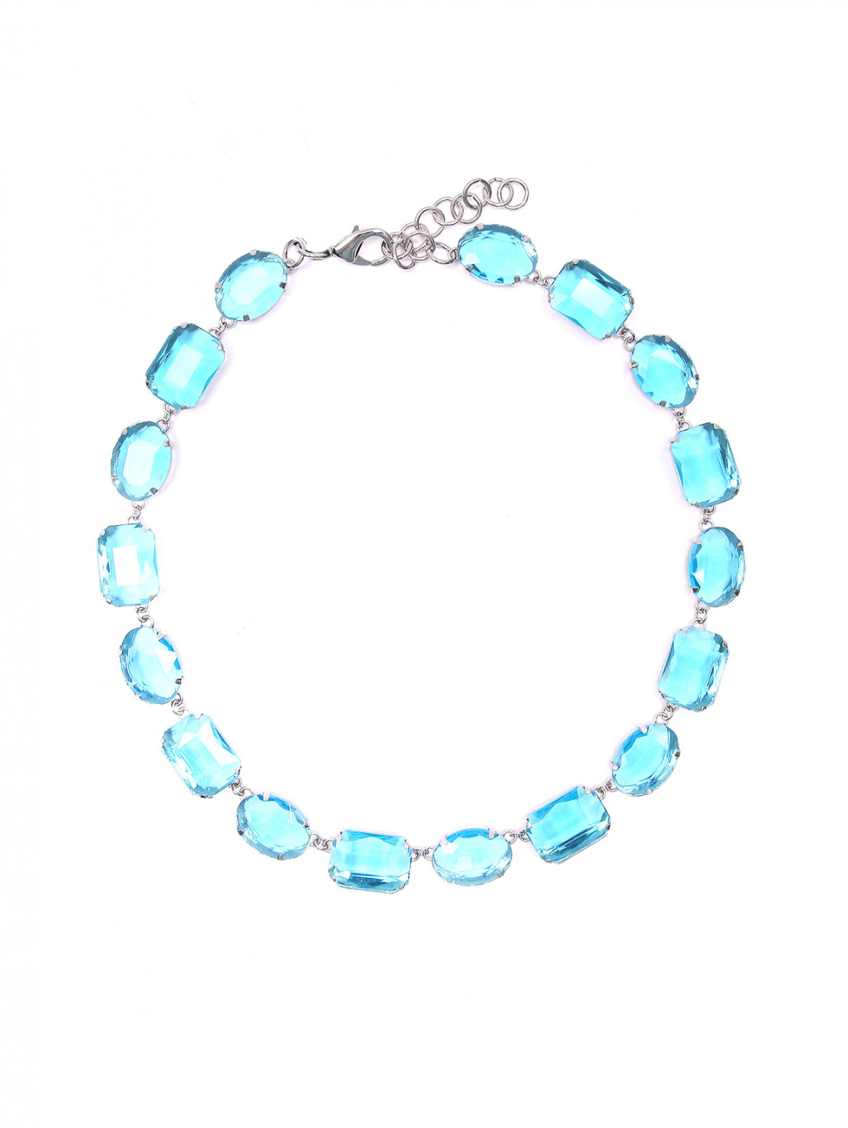 Ожерелье из металла с кристаллами Marina Rinaldi  –  Общий вид  – Цвет:  Синий
