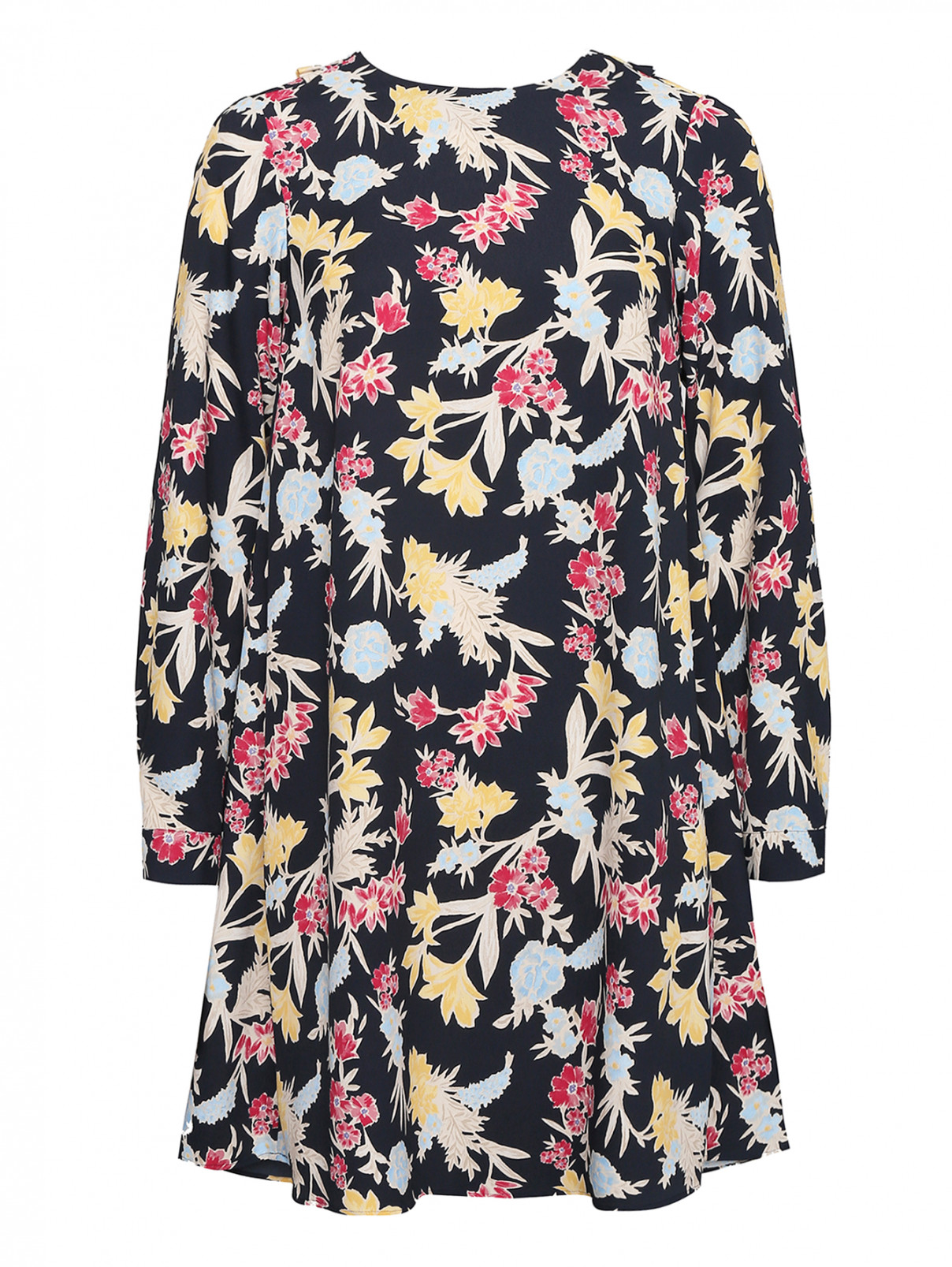 Платье-мини из цветочным узором Max&Co  –  Общий вид  – Цвет:  Узор