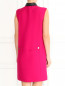 Шелковое платье-мини со съемным кожаным воротником Gucci  –  Модель Верх-Низ1