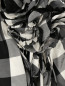 Блуза из шелка и хлопка с декоративным цветком с узором "клетка" Rochas  –  Деталь