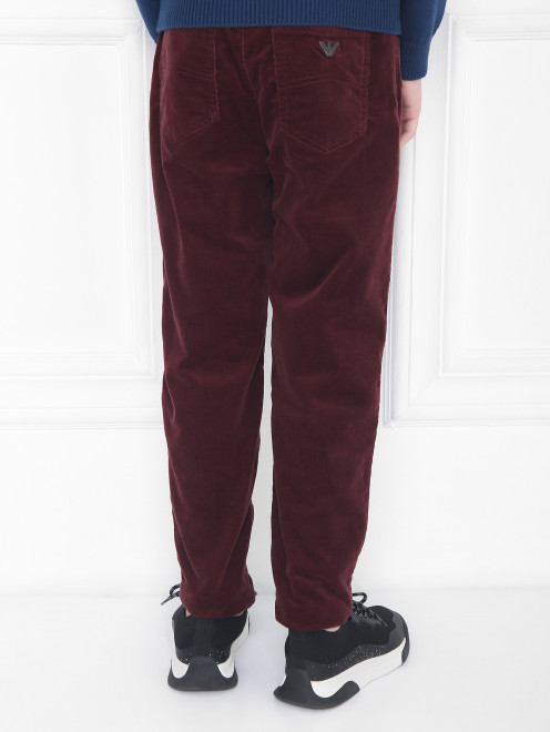 Утепленные брюки из микро-вельвета - МодельВерхНиз1