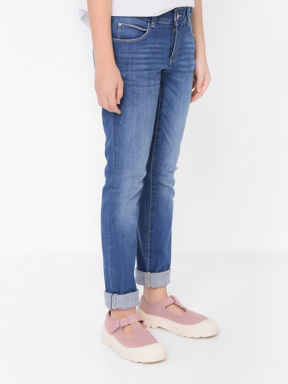 Зауженные джинсы с карманами Liu Jo  –  МодельВерхНиз  – Цвет:  Синий