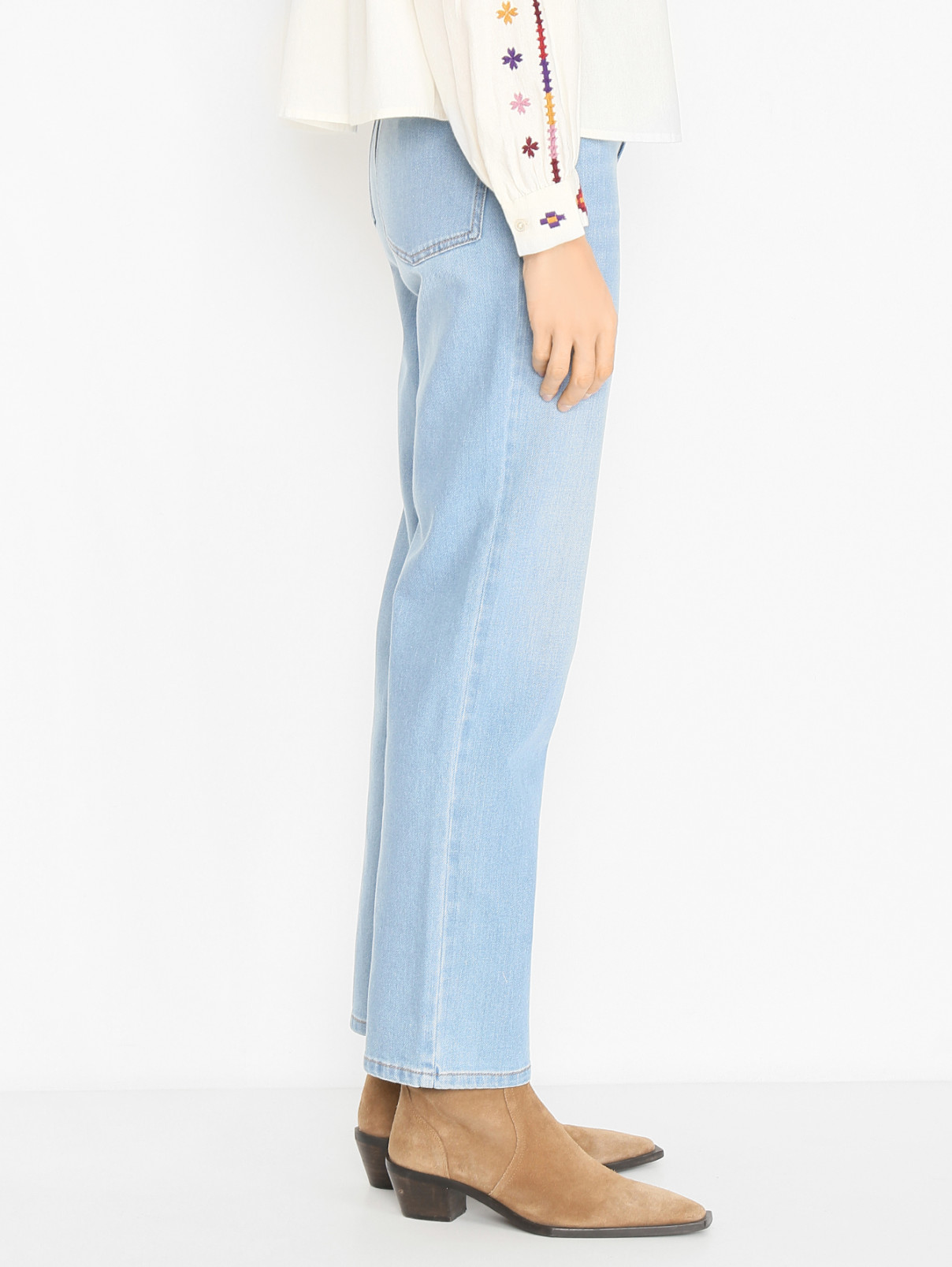 Джинсы прямого кроя Weekend Max Mara  –  МодельВерхНиз2  – Цвет:  Синий