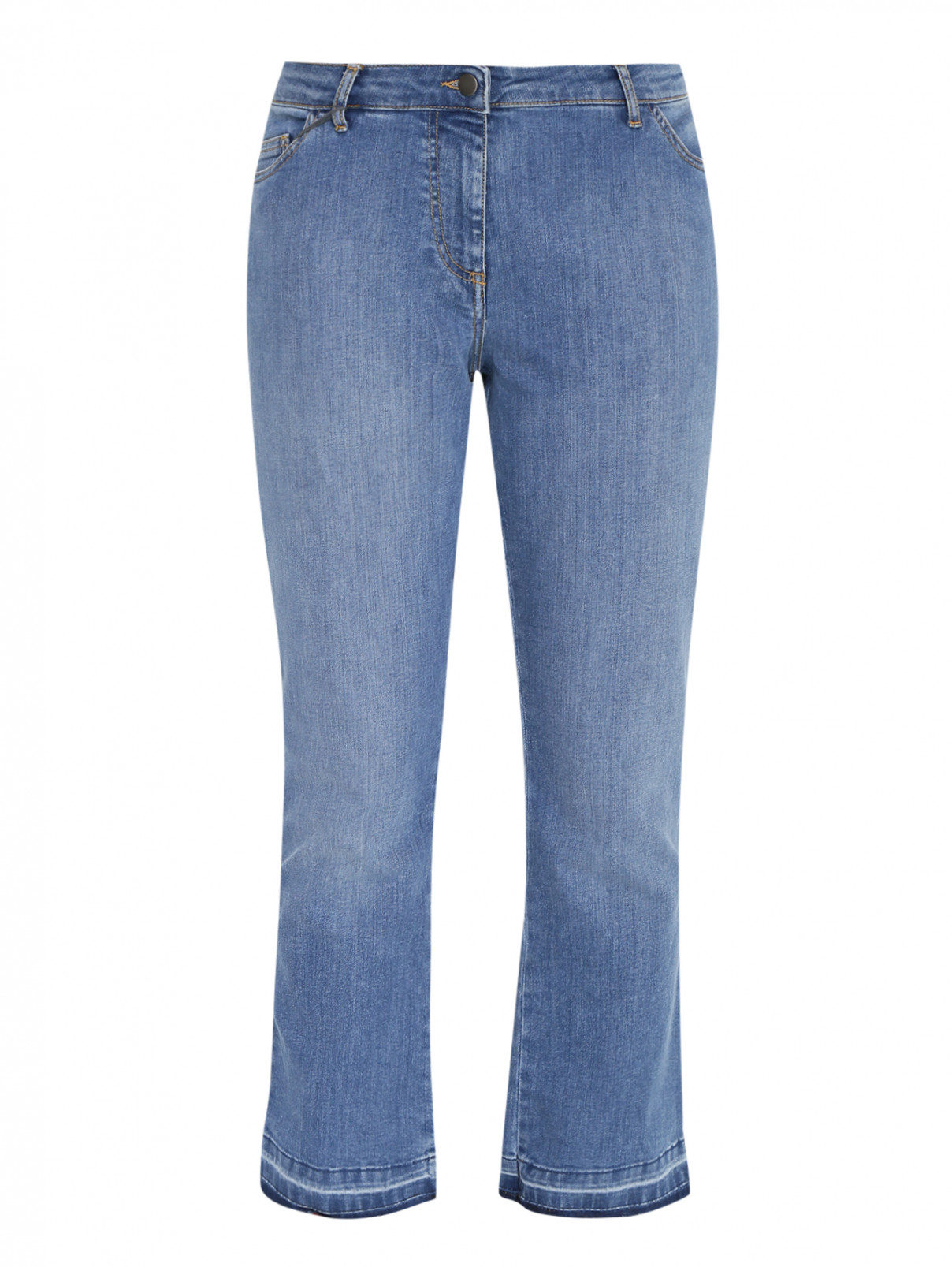 Укороченные джинсы-клеш Persona by Marina Rinaldi  –  Общий вид  – Цвет:  Синий