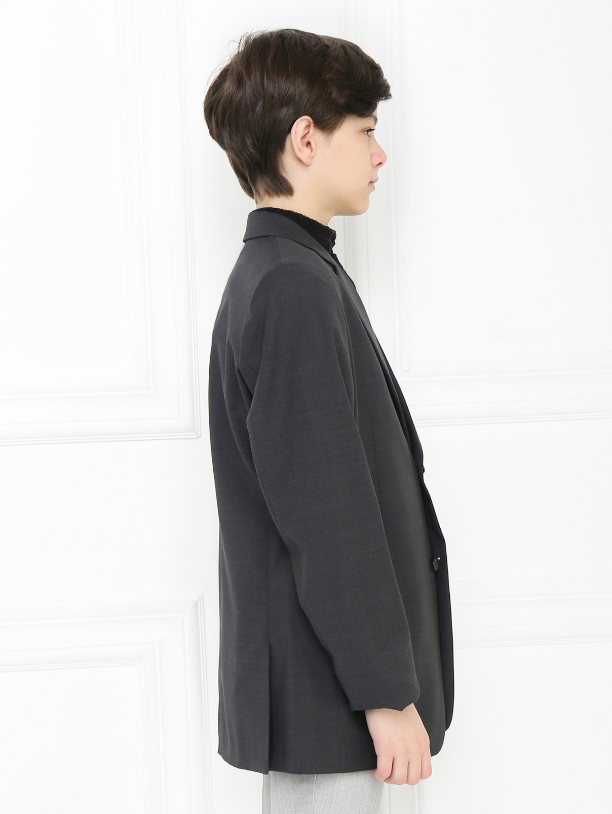 Пиджак классический из шерсти Dal Lago  –  МодельВерхНиз2  – Цвет:  Серый