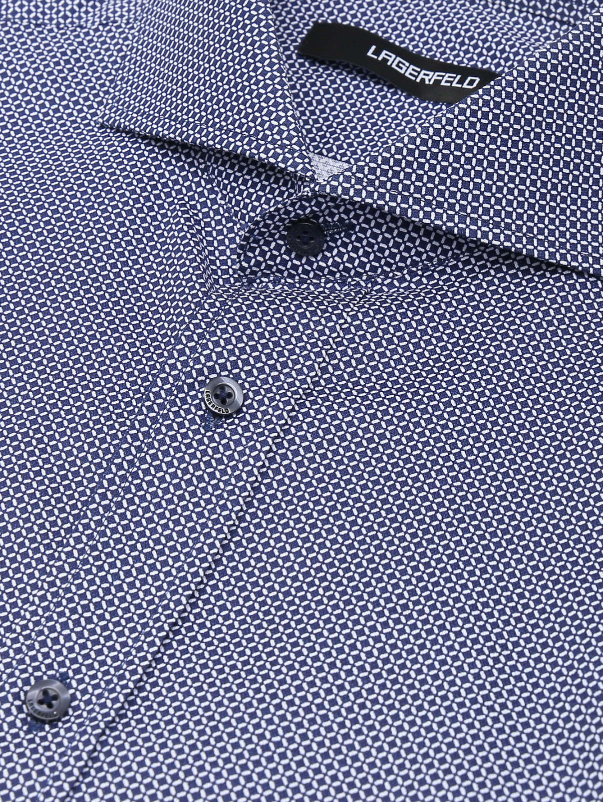 Рубашка из хлопка с узором Lagerfeld  –  Деталь  – Цвет:  Узор