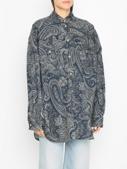 Куртка из денима с узором Etro - МодельВерхНиз