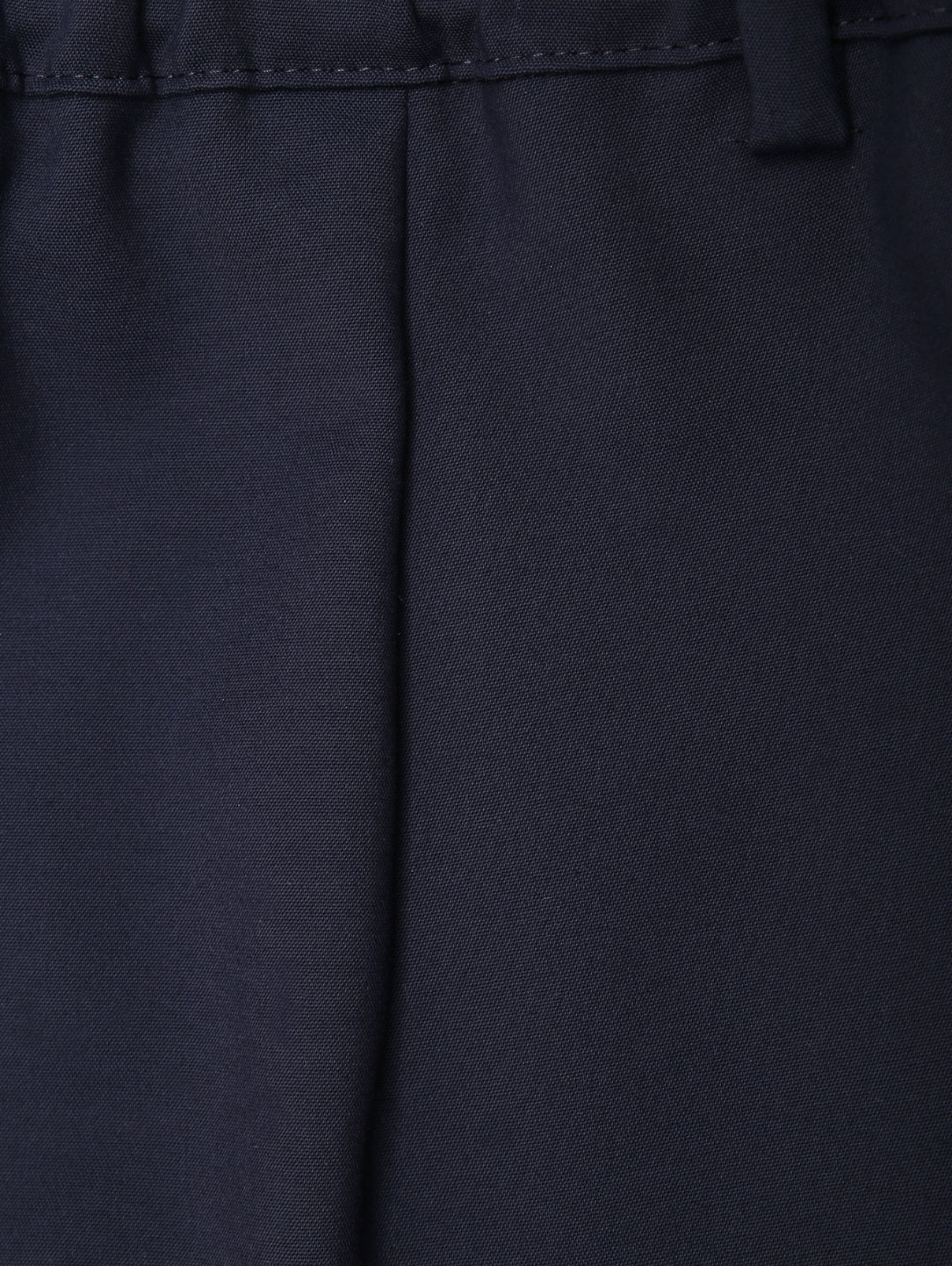Однотонные брюки из смешанного хлопка Marina Rinaldi  –  Деталь  – Цвет:  Синий