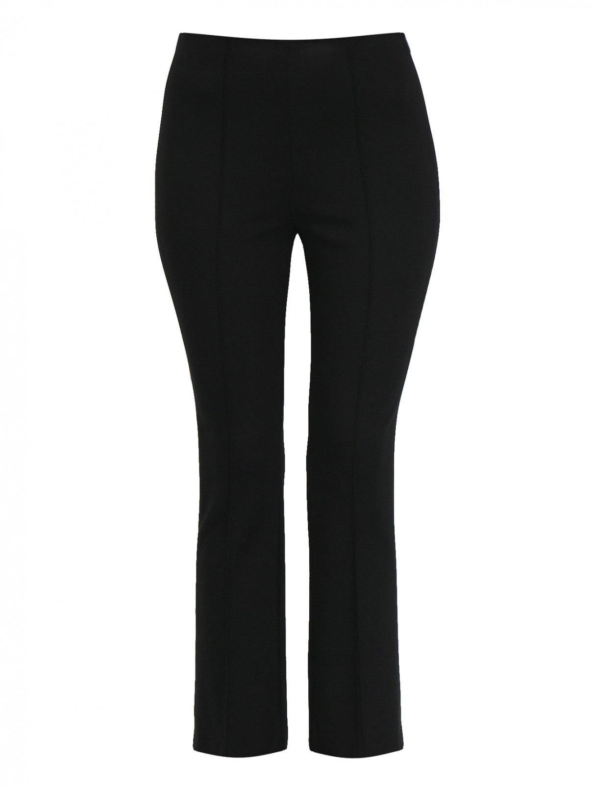 Укороченные брюки из плотного трикотажа Strenesse  –  Общий вид  – Цвет:  Черный
