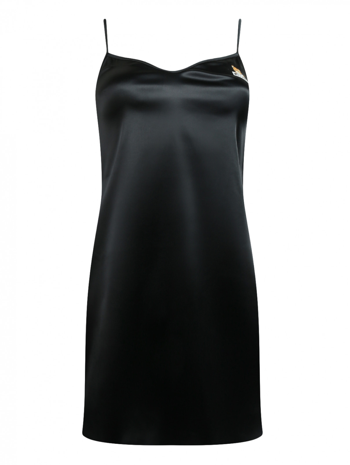 Комбинация на бретелях Moschino Underwear  –  Общий вид  – Цвет:  Черный
